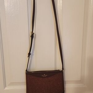 Kate Spade Plum Glitter Crossbody Shoulder Bag